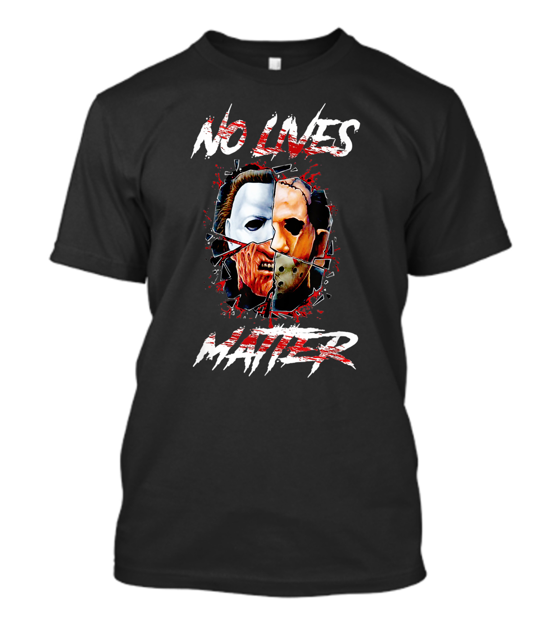 No Lives Matter Scary Horror Icons T-Shirt