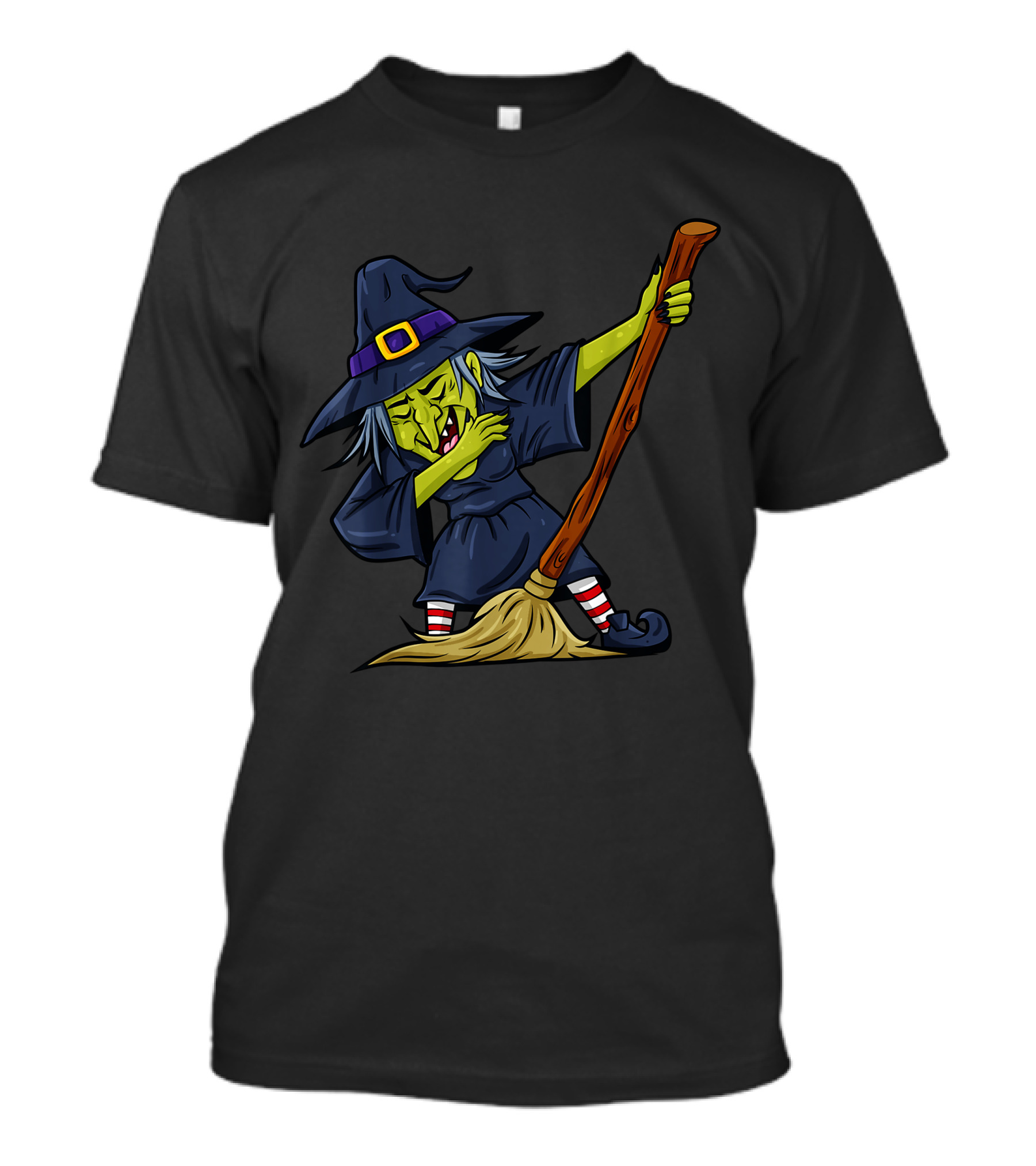 Halloween Witch Broomstick Dab Funny Dance T-Shirt