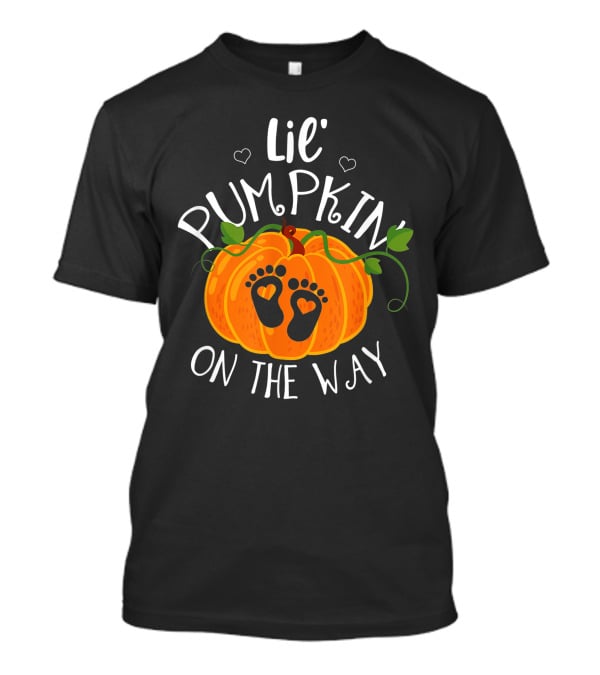 Lil' Pumpkin On The Way Halloween Pregnancy Mom To Be T-Shirt