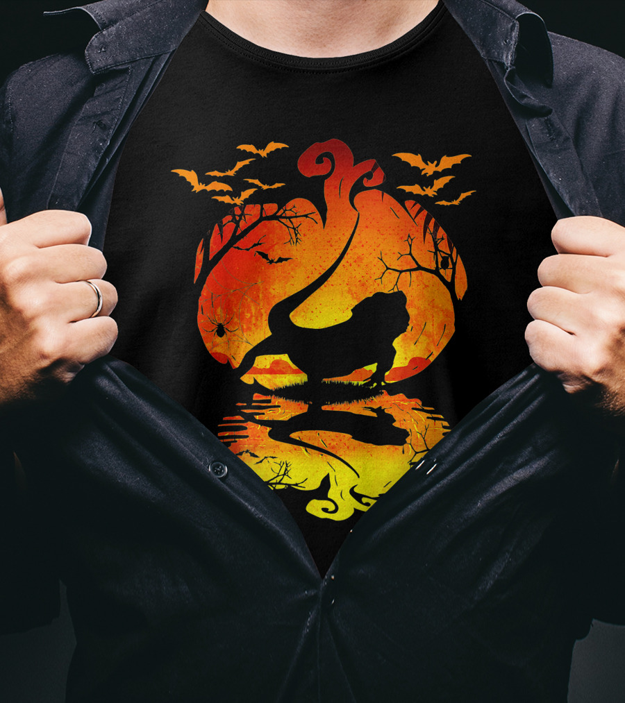 Bearded Dragon Halloween Pumpkin Bats T-Shirt