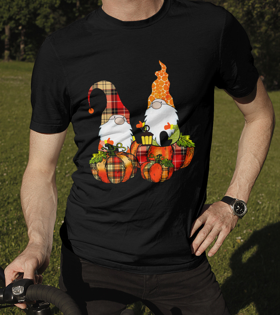 Cute Gnomes Halloween Funny Pumpkin Costume T-Shirt