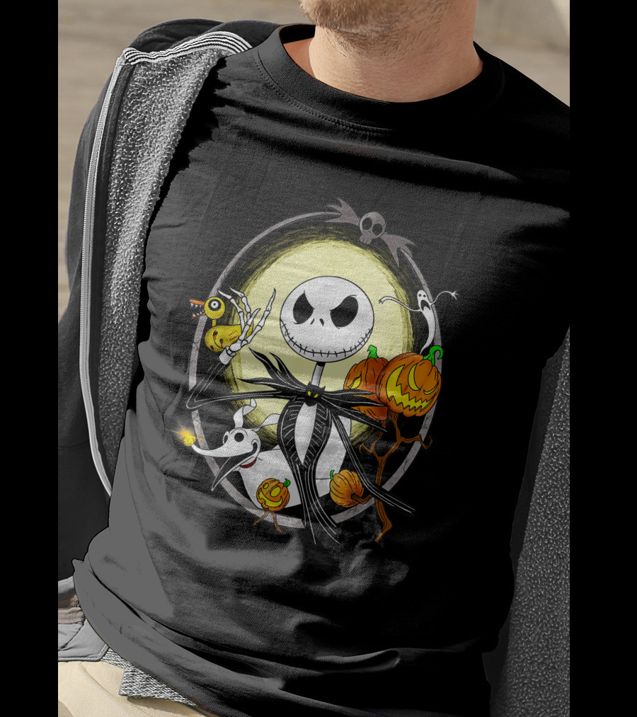 Jack Skellington Halloween Celebration Scene T-Shirt