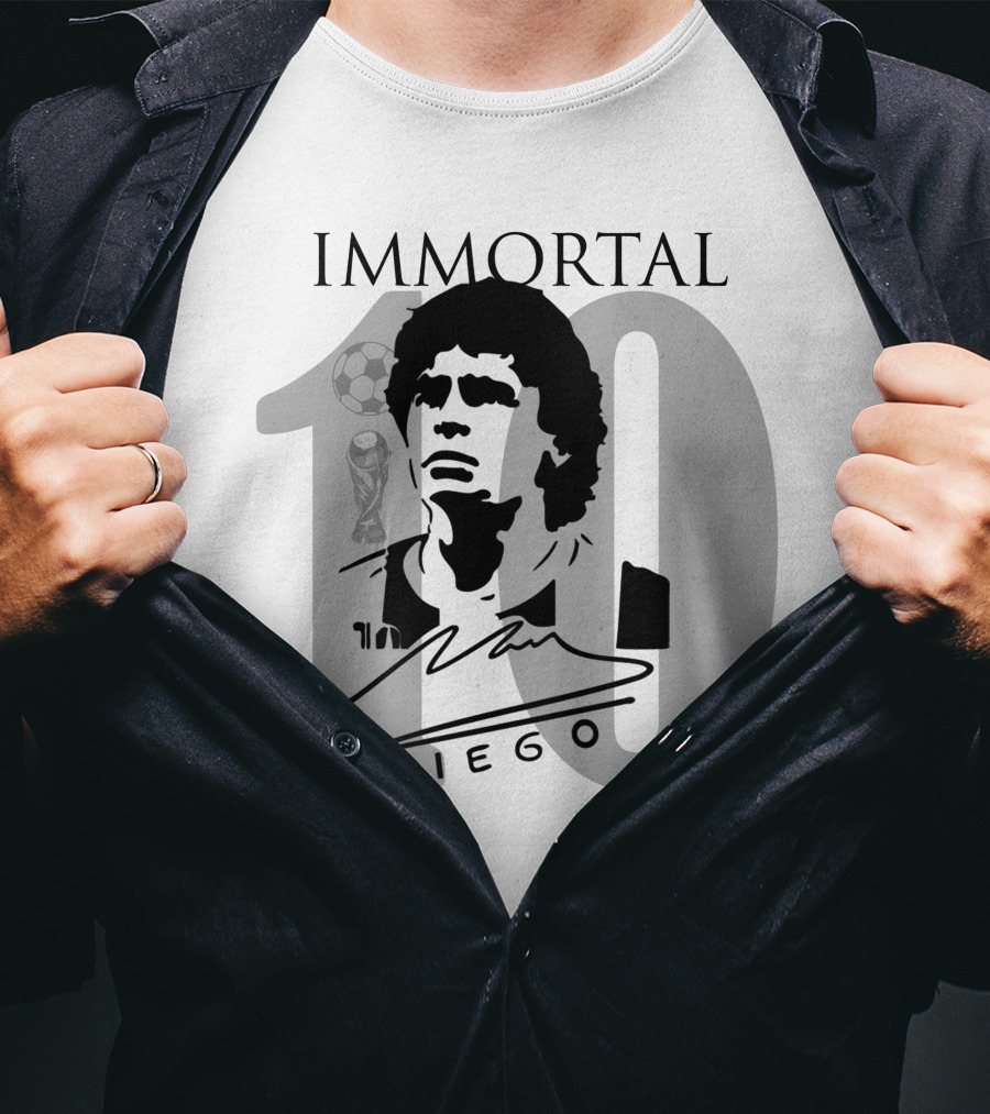 IM MORTAL Diego Armando Maradona 10 Argentina T-Shirt