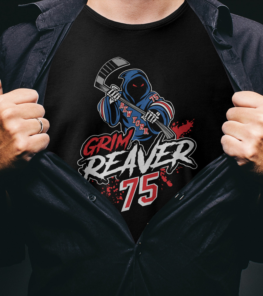 New York Grim Reaver 75 Hockey Merchandise T-Shirt