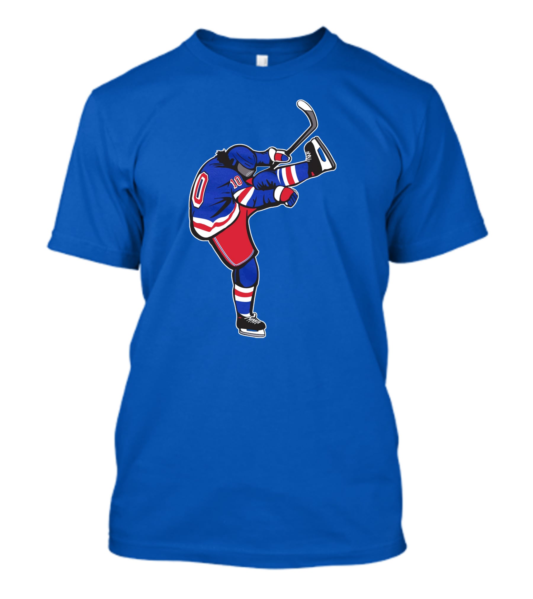 Webleedblue Stores Hockey Player Celebration Action T-Shirt