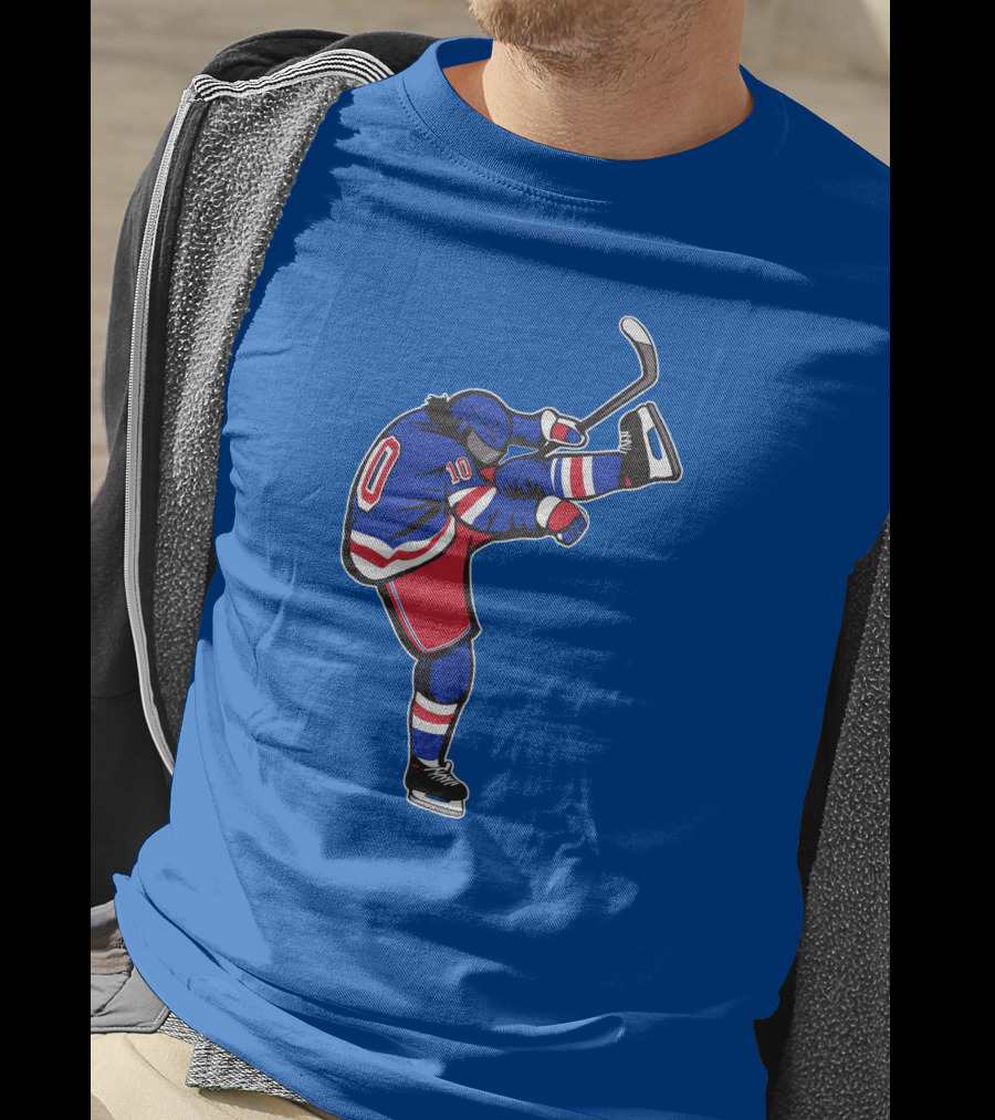 Webleedblue Stores Hockey Player Celebration Action T-Shirt
