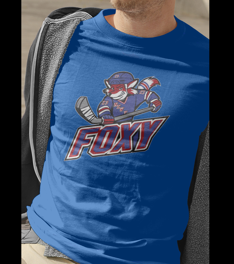 Foxy Hockey New York Blue We Bleed Blue Stores T-Shirt