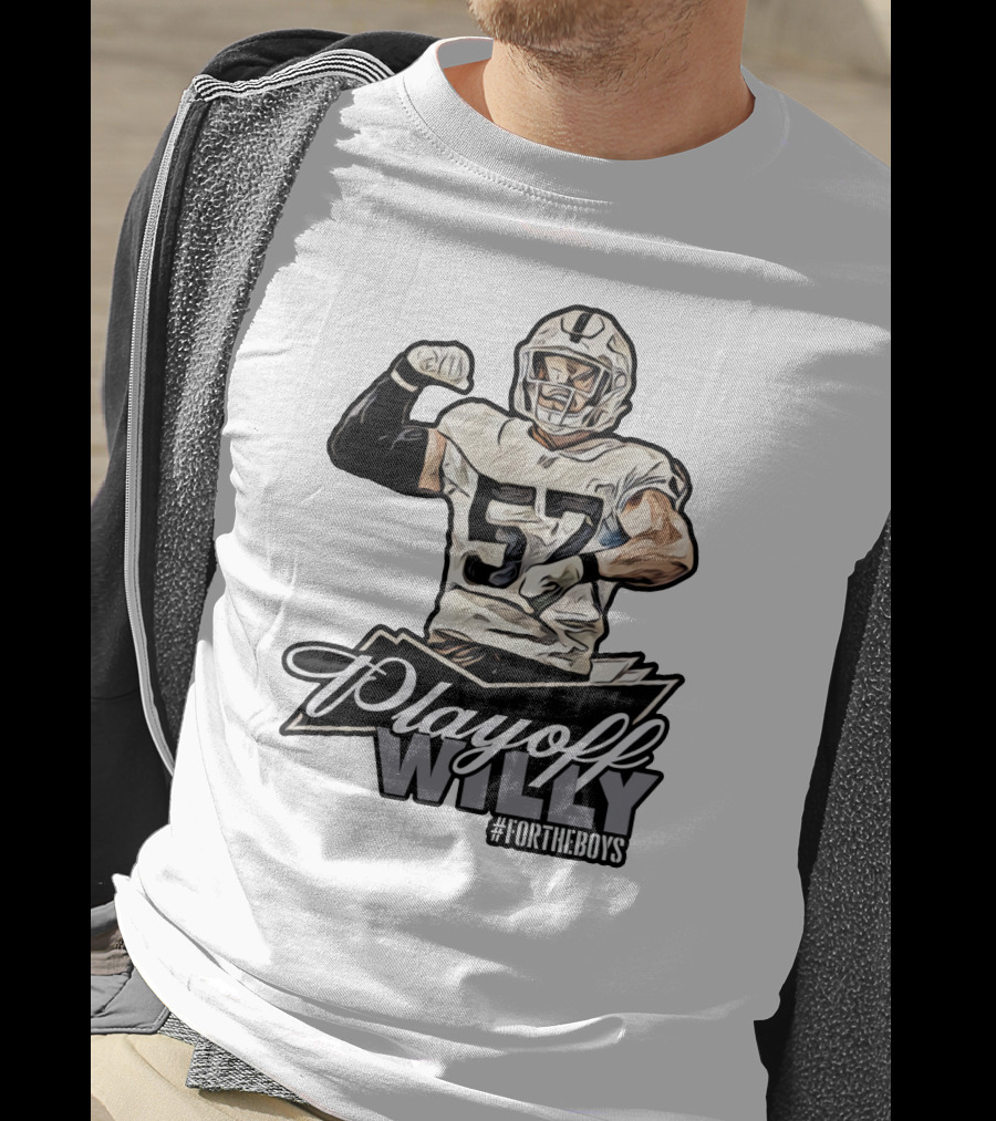 Playoff Willy 57 #ForTheBoys Football Player T-Shirt