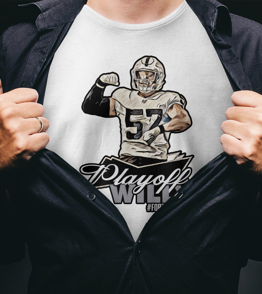 Playoff Willy 57 #ForTheBoys Football Player T-Shirt