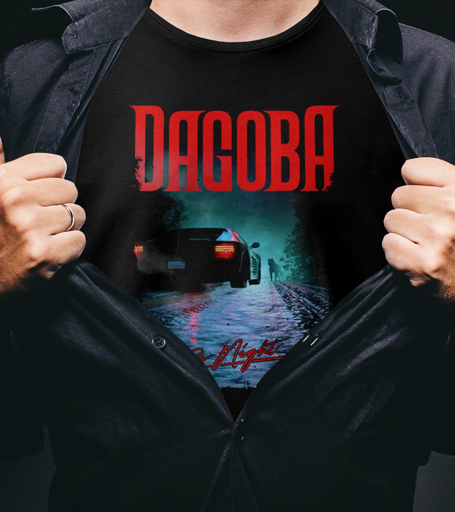 Dagoba By Night Retro Car Scene T-Shirt