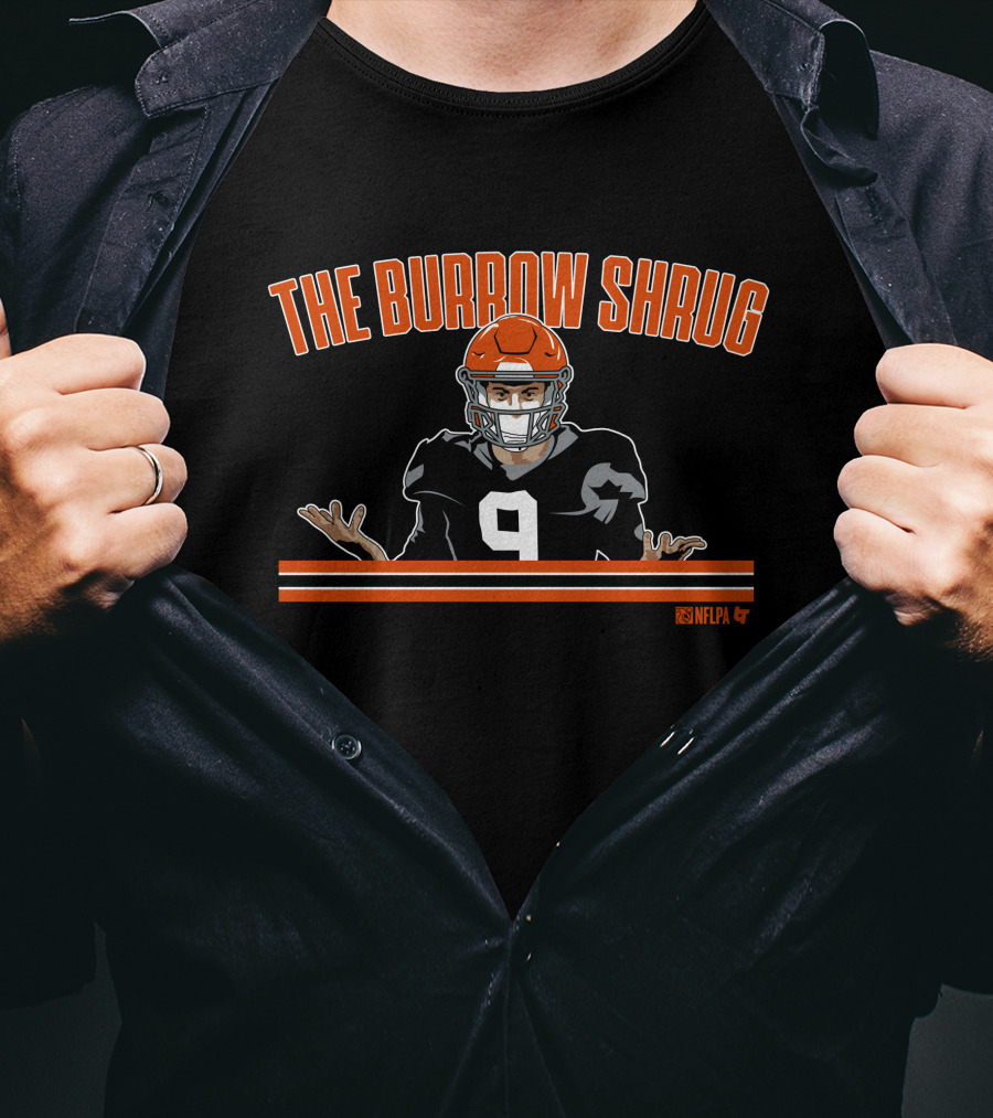 THE BURROW SHRUG NFLPA 9 T-Shirt