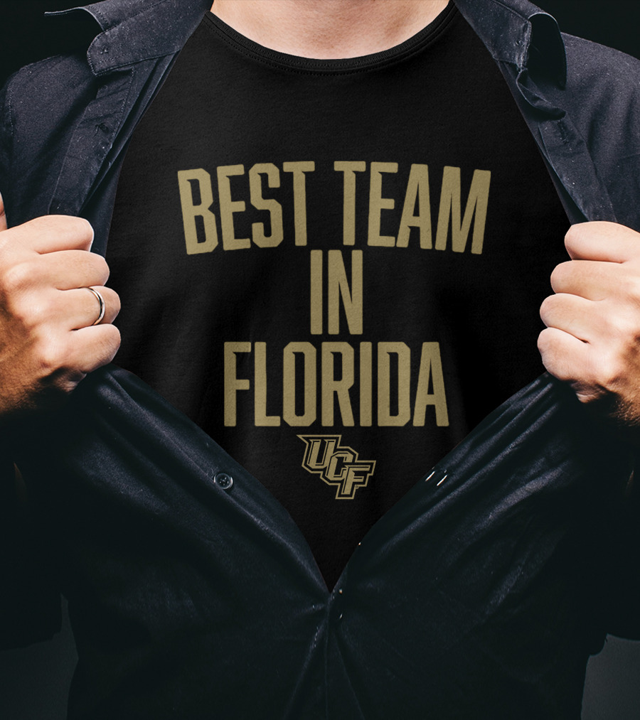 UCF Best Team In Florida In Bold Gold Text With University T-Shirt