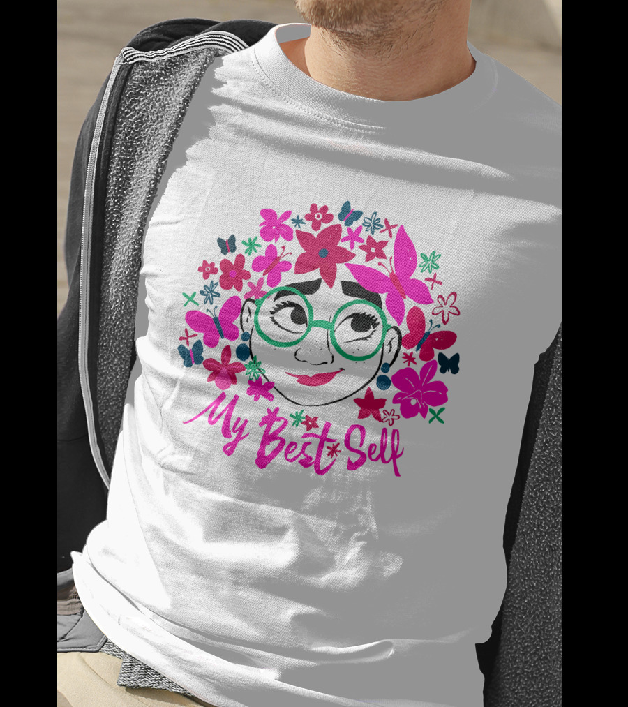 My Best Self Encanto Store Flowers Butterflies Glasses T-Shirt