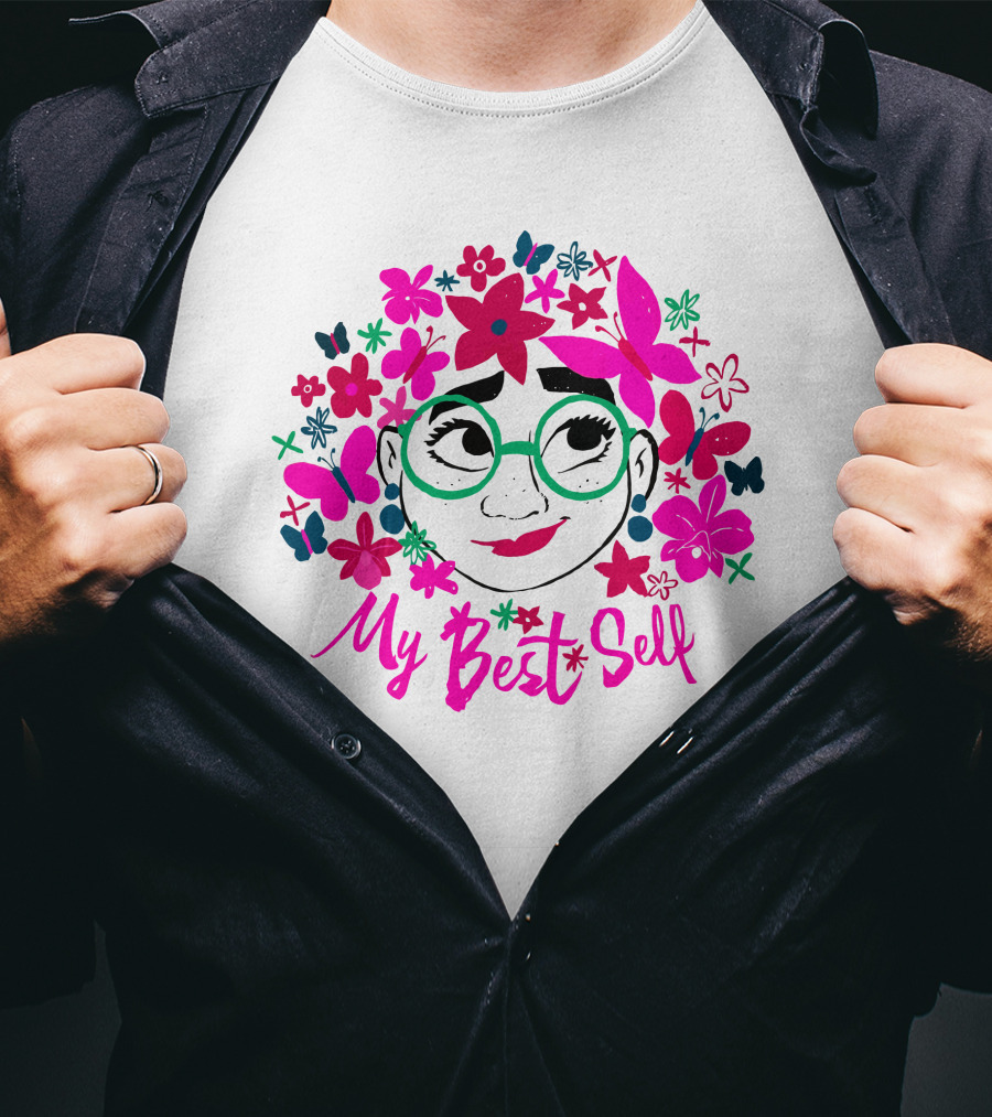 My Best Self Encanto Store Flowers Butterflies Glasses T-Shirt