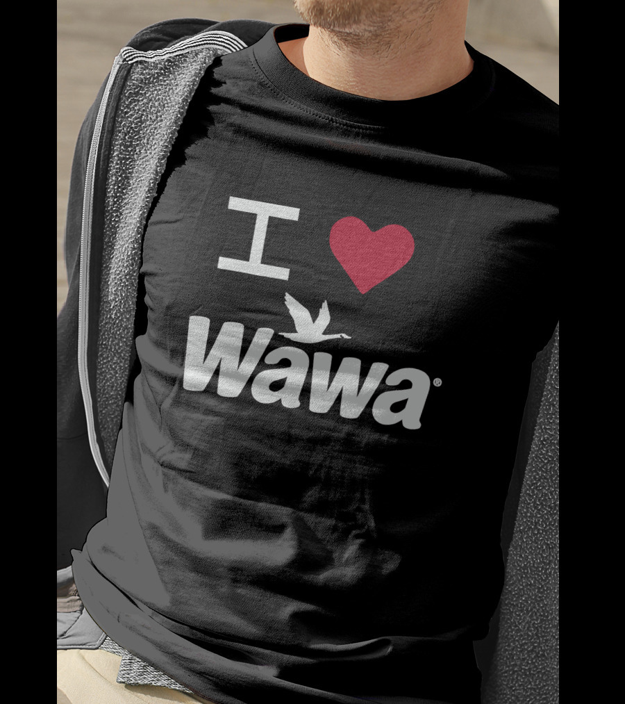 I Love Wawa Logo With Heart And Goose T-Shirt