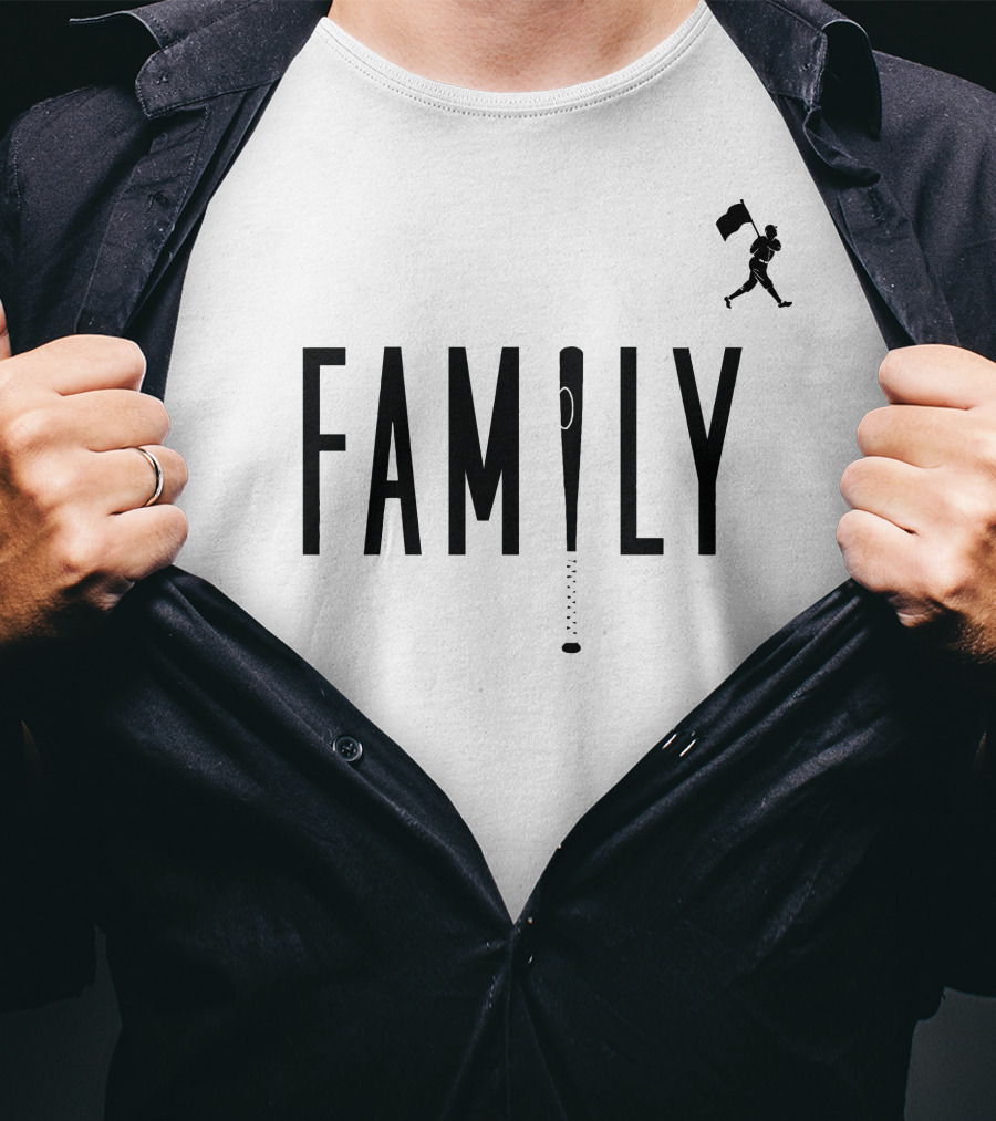 FAMILY Baseball Bat Design With Running T-Shirt