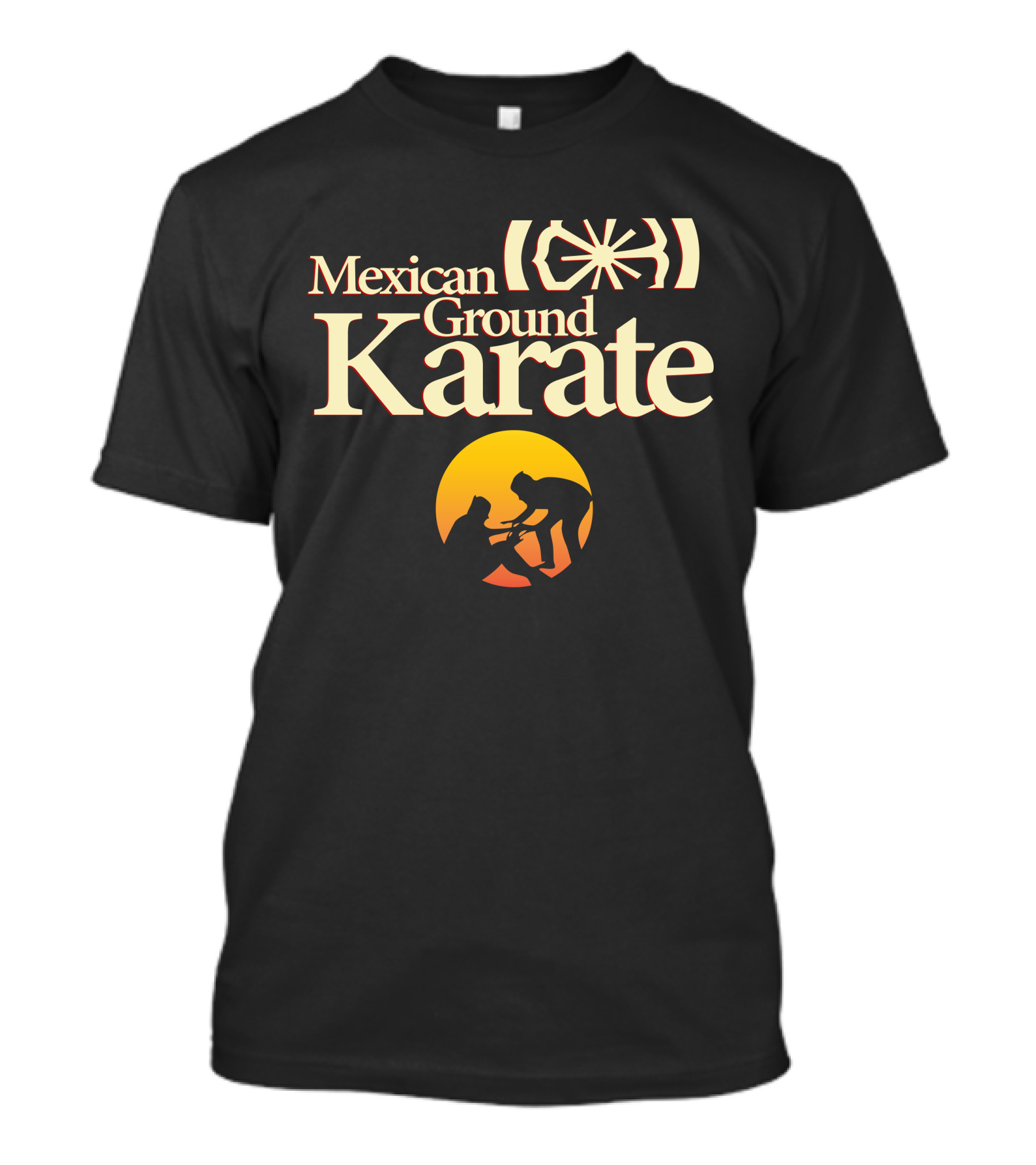 Mexican Ground Karate Sunset Silhouette Martial Art Scene T-Shirt
