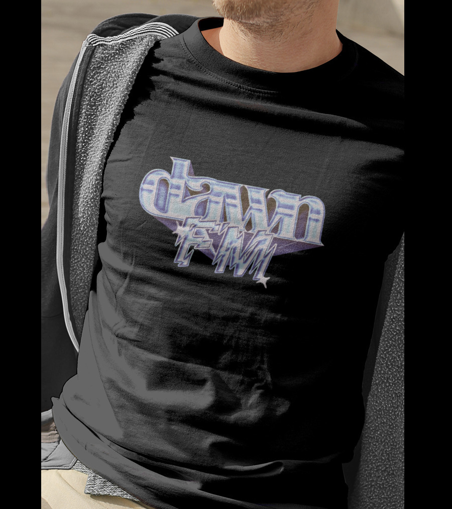 Dawn FM Chrome Text With Futuristic Blue And Purple Styling T-Shirt