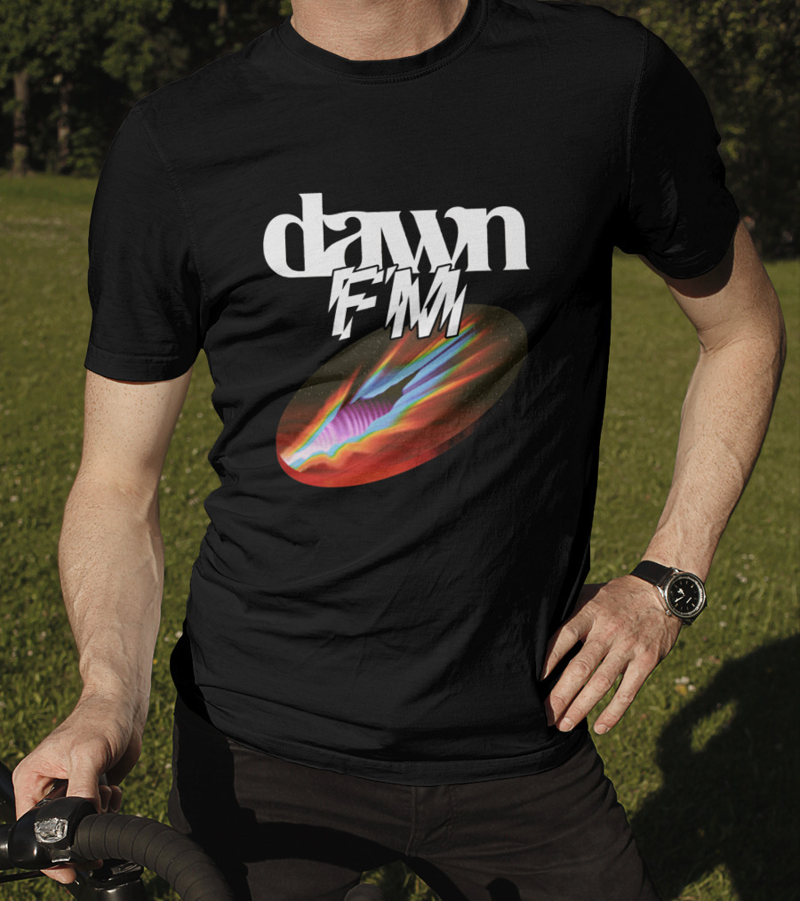 Dawn FM Rip Black Retro Cosmic Burst T-Shirt