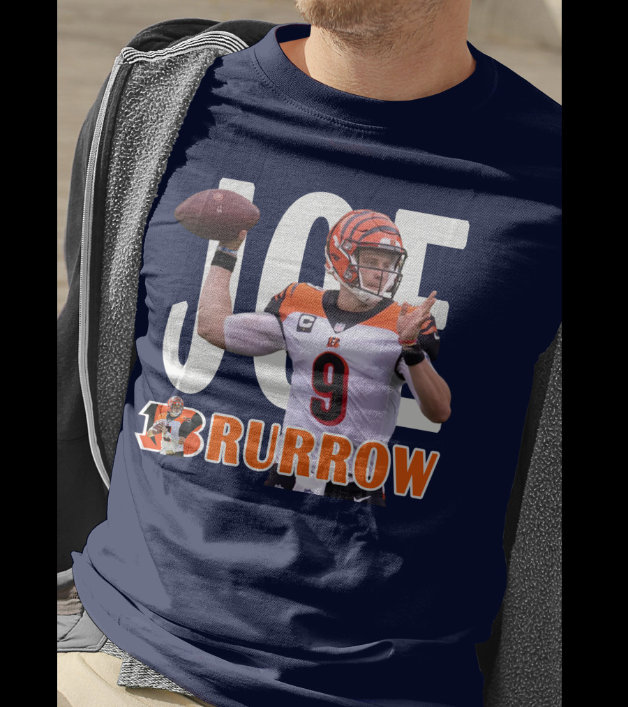 Joe 9 Burrow Football Quarterback Pass Bengals T-Shirt