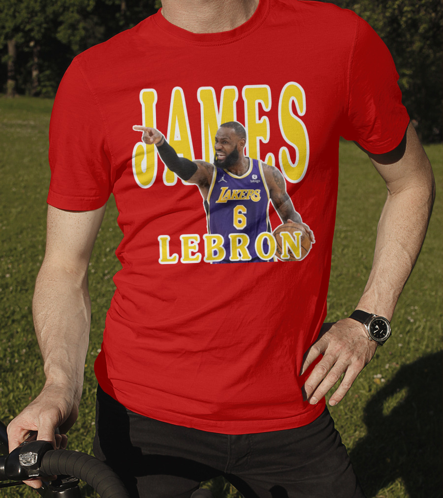 LeBron James Lakers Basketball 6 Jersey T-Shirt