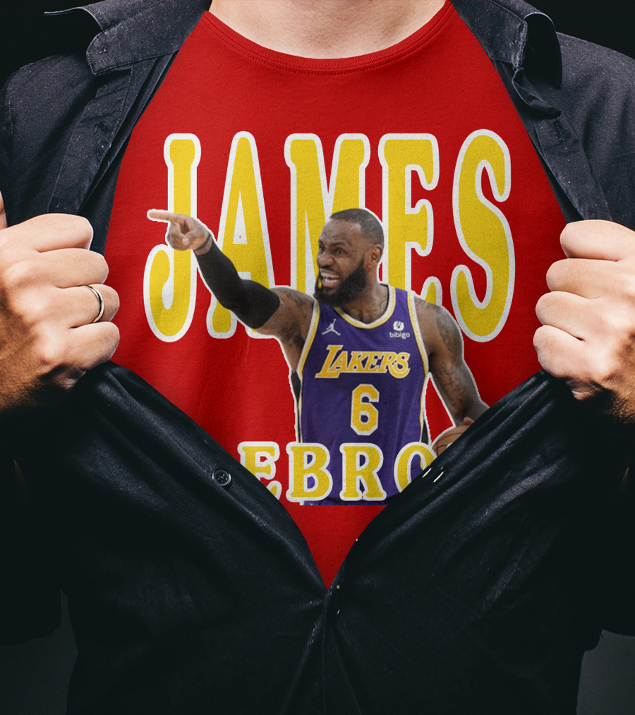 LeBron James Lakers Basketball 6 Jersey T-Shirt