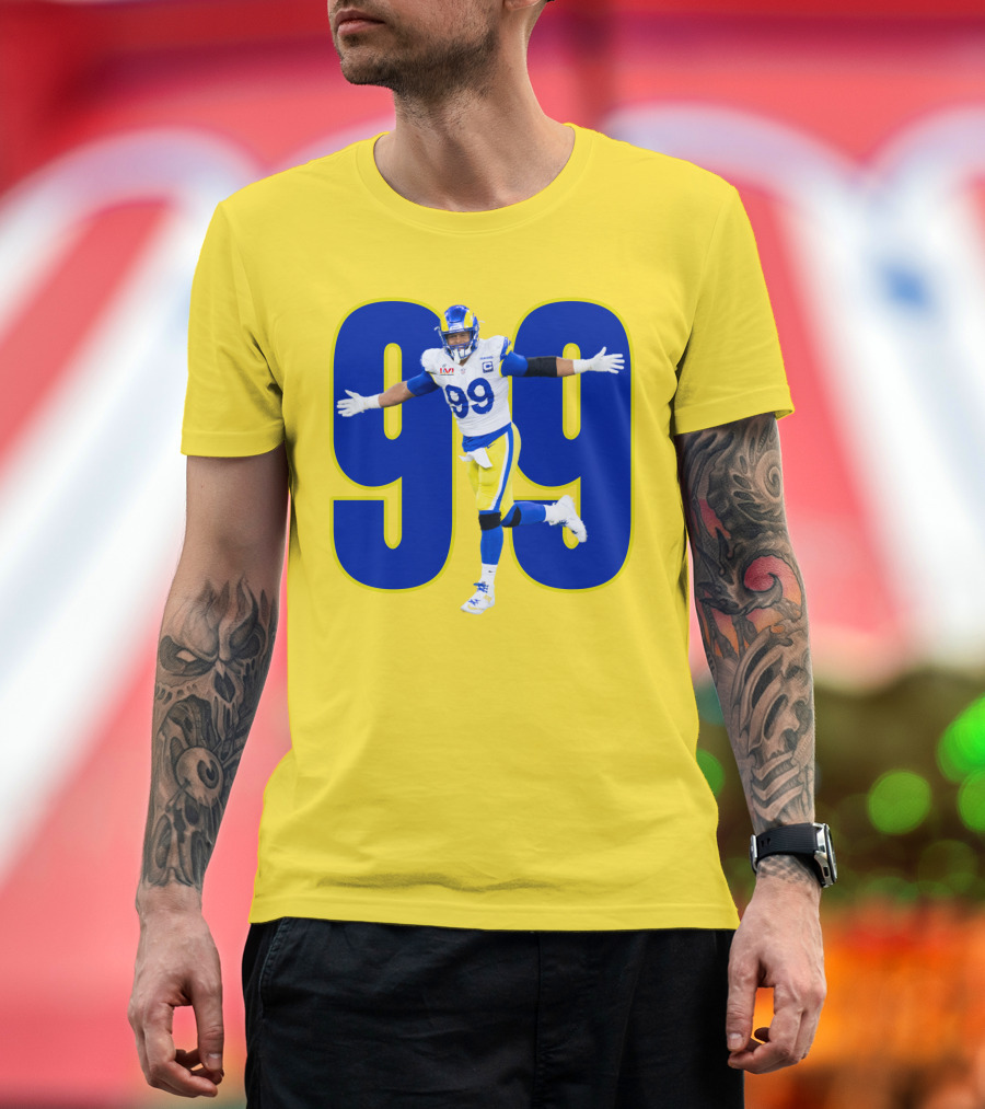 Aaron Donald 99 Rams Super Bowl Parade NFL T-Shirt