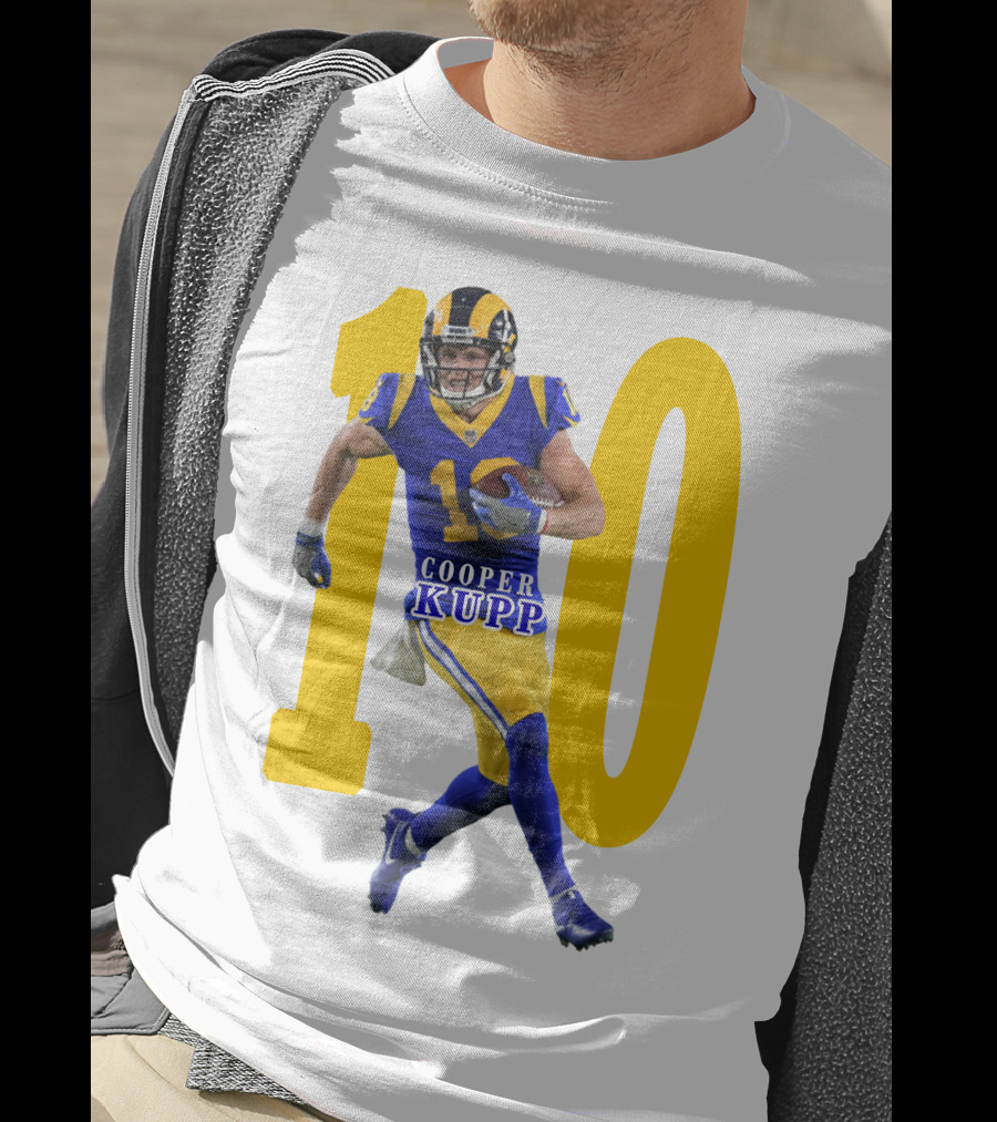 Cooper Kupp NFL Number 10 Action Rams Football T-Shirt