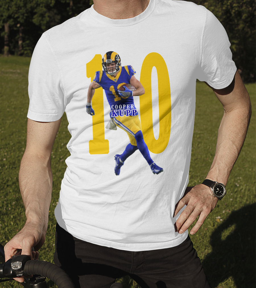 Cooper Kupp NFL Number 10 Action Rams Football T-Shirt