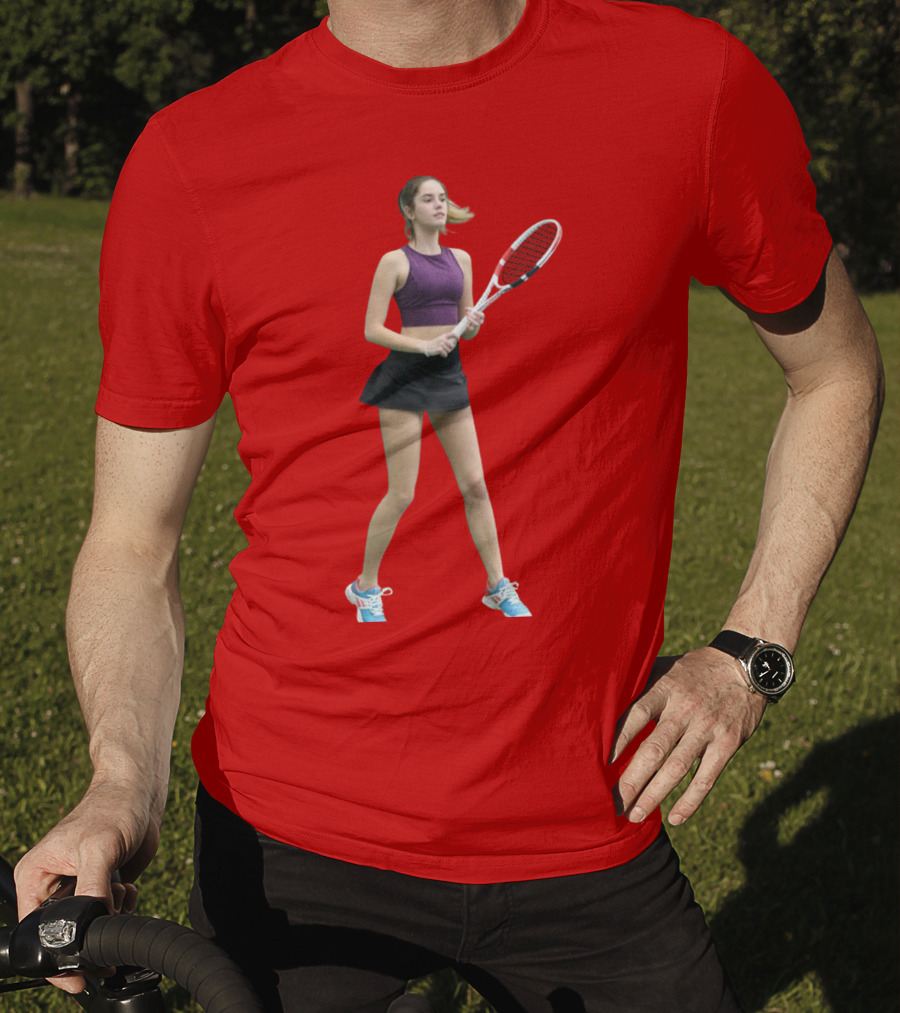 Mackenzie Raine Tennis Player With Racket T-Shirt