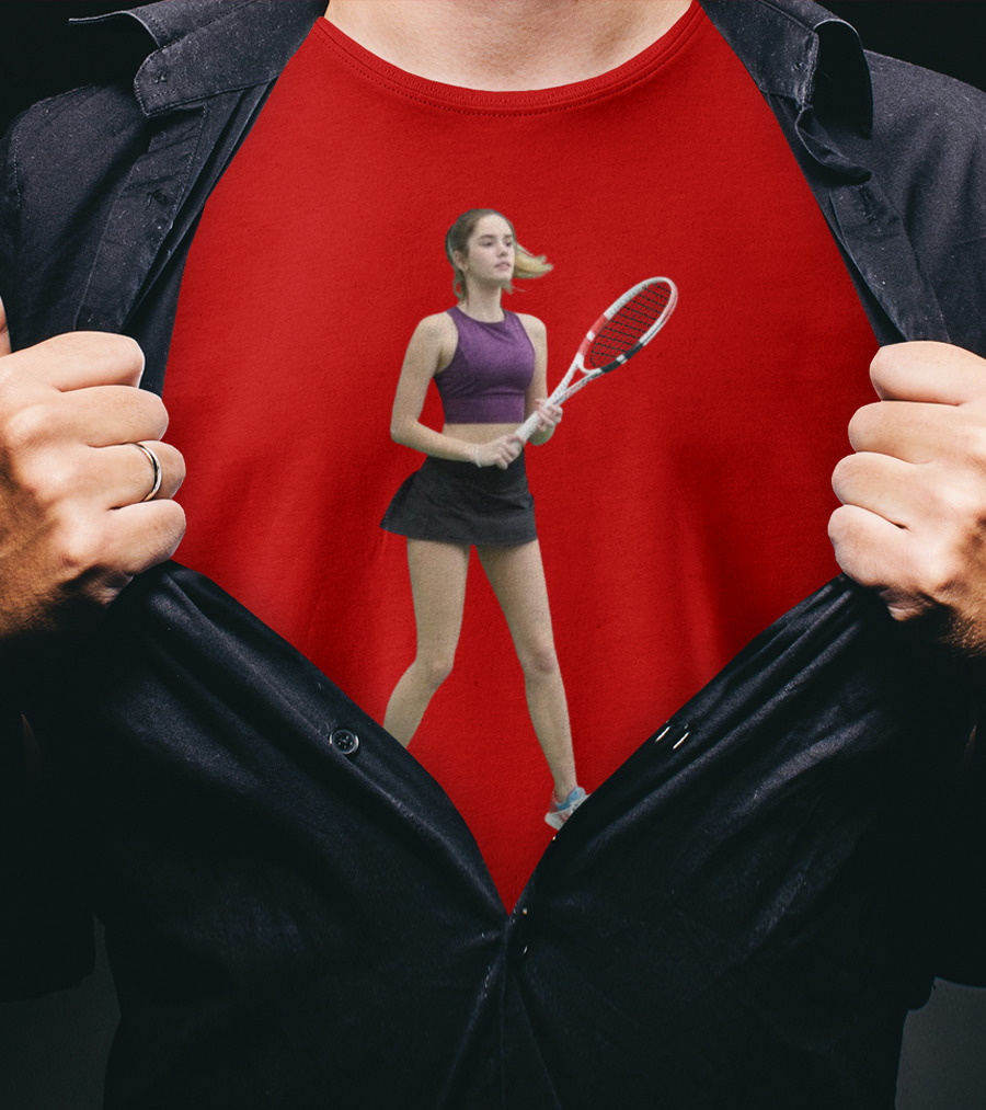 Mackenzie Raine Tennis Player With Racket T-Shirt