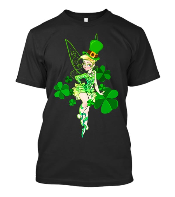 TKB Patrick's Day Fairy In Clover And Green Hat Attire T-Shirt