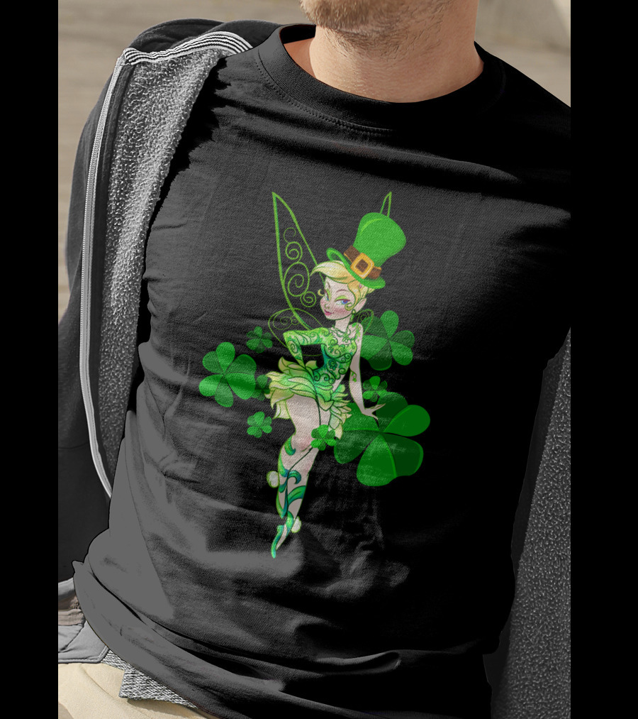 TKB Patrick's Day Fairy In Clover And Green Hat Attire T-Shirt