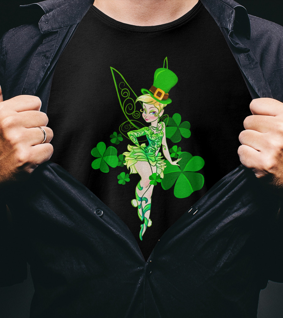 TKB Patrick's Day Fairy In Clover And Green Hat Attire T-Shirt