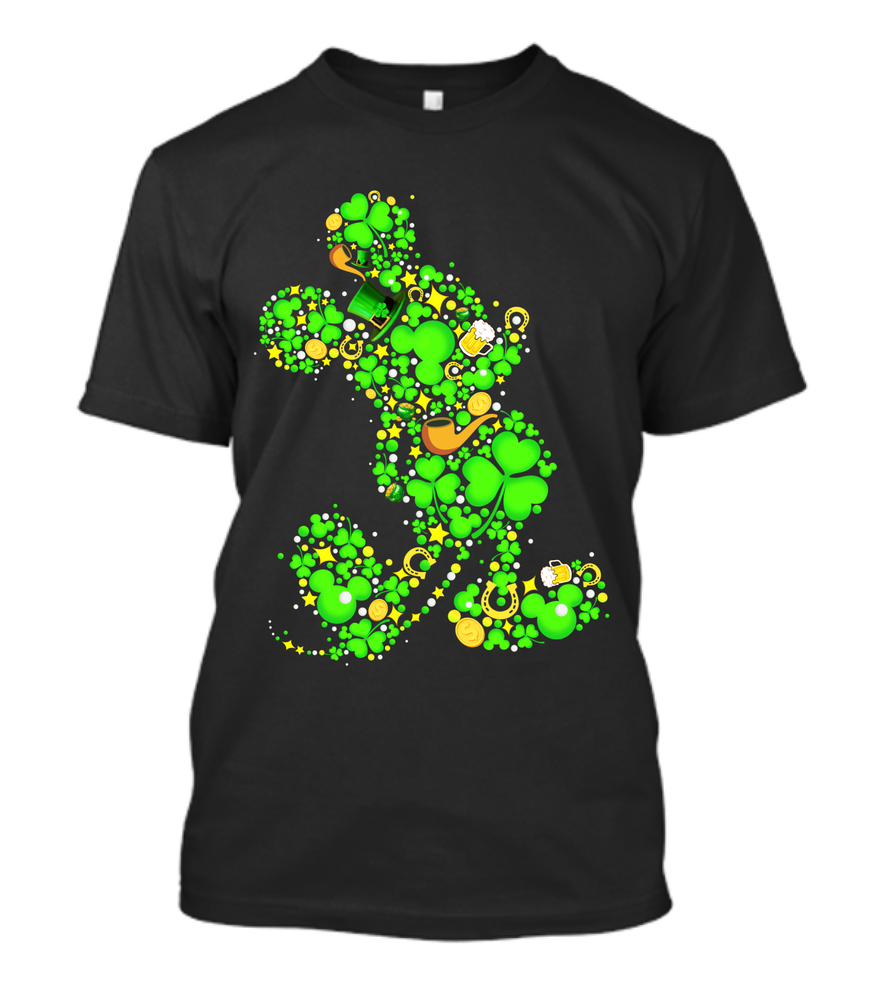 Clover MK Mickey Mouse St. Patrick's Day Lucky Icon Assembly T-Shirt