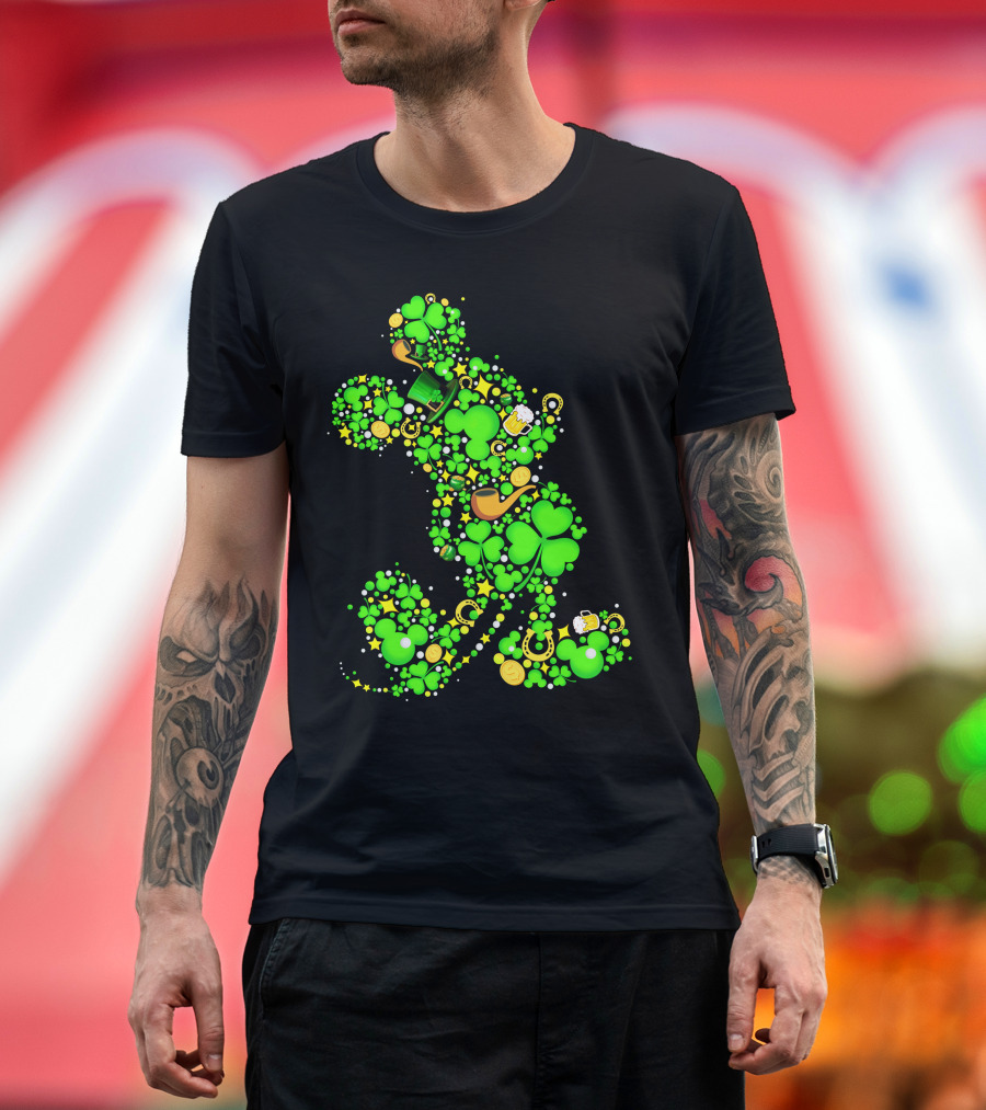 Clover MK Mickey Mouse St. Patrick's Day Lucky Icon Assembly T-Shirt
