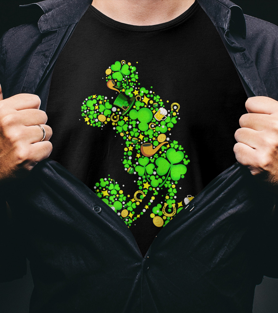 Clover MK Mickey Mouse St. Patrick's Day Lucky Icon Assembly T-Shirt