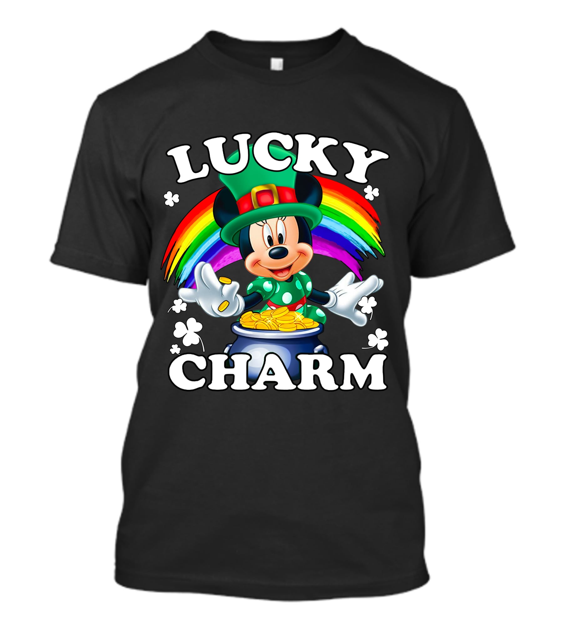 Lucky Charm Rainbow Mickey Pot Of Gold T-Shirt