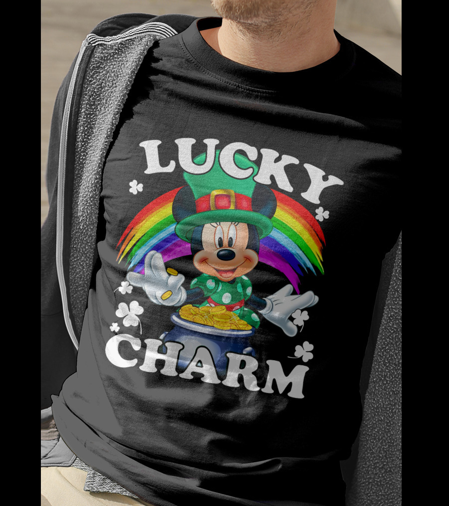 Lucky Charm Rainbow Mickey Pot Of Gold T-Shirt