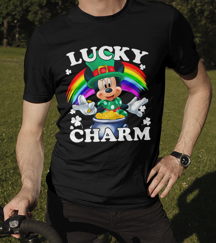 Lucky Charm Rainbow Mickey Pot Of Gold T-Shirt