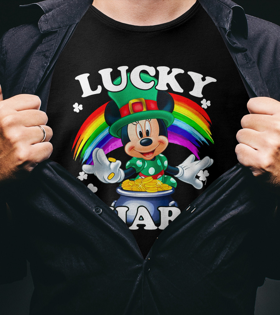 Lucky Charm Rainbow Mickey Pot Of Gold T-Shirt