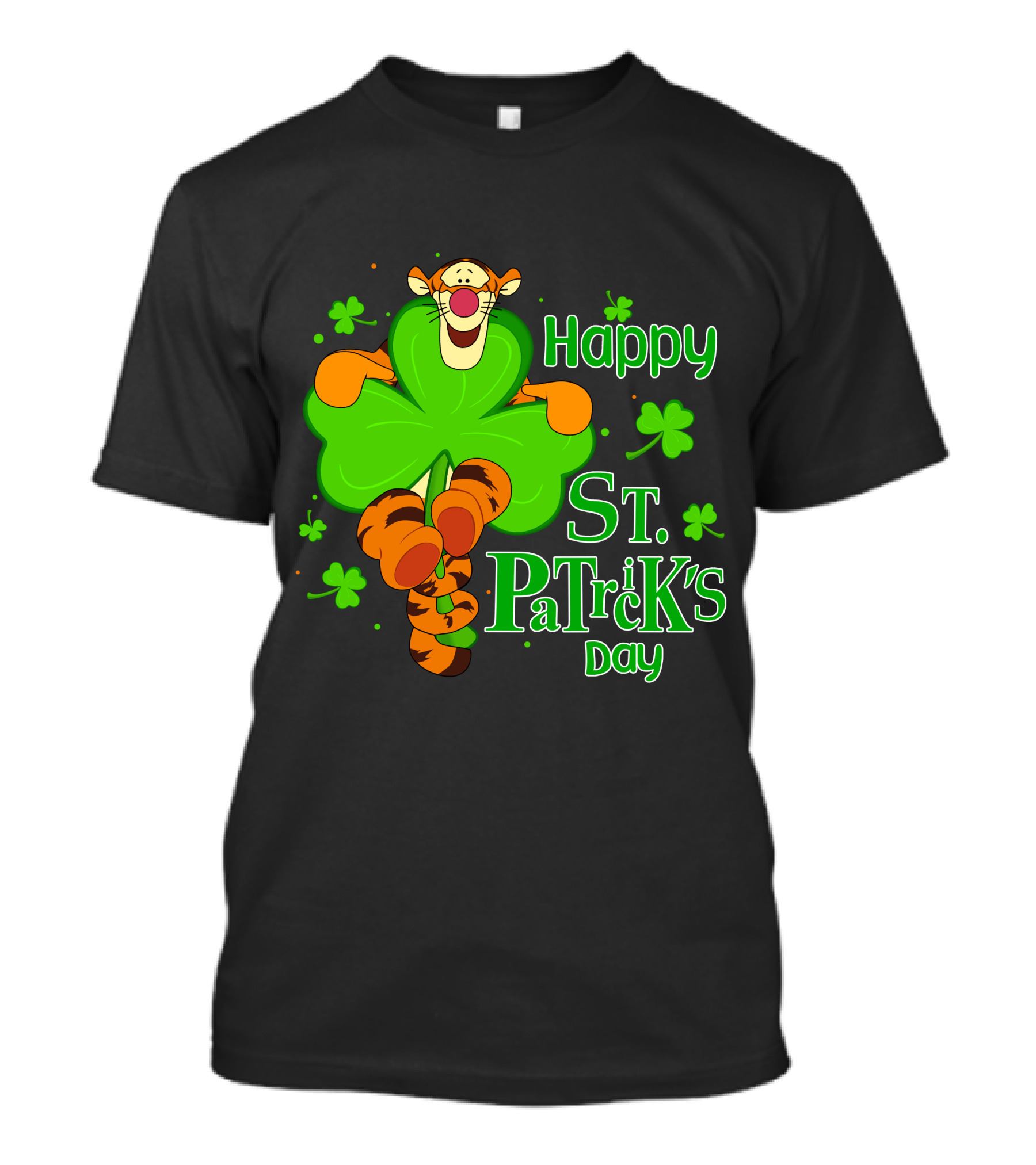 Happy St. Patrick's Day Tigger Clover T-Shirt