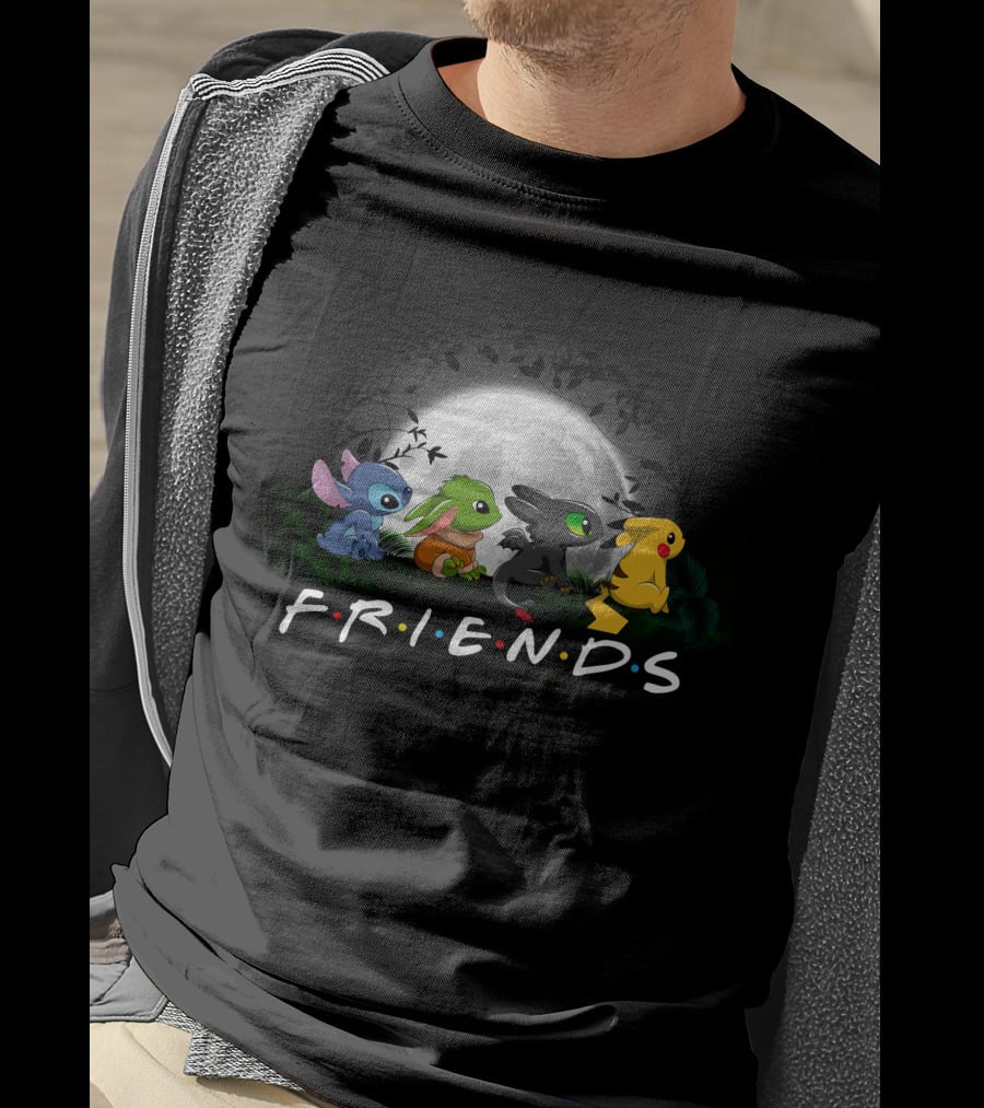 F R I E N D S Moon Walk Sti Friend Characters T-Shirt