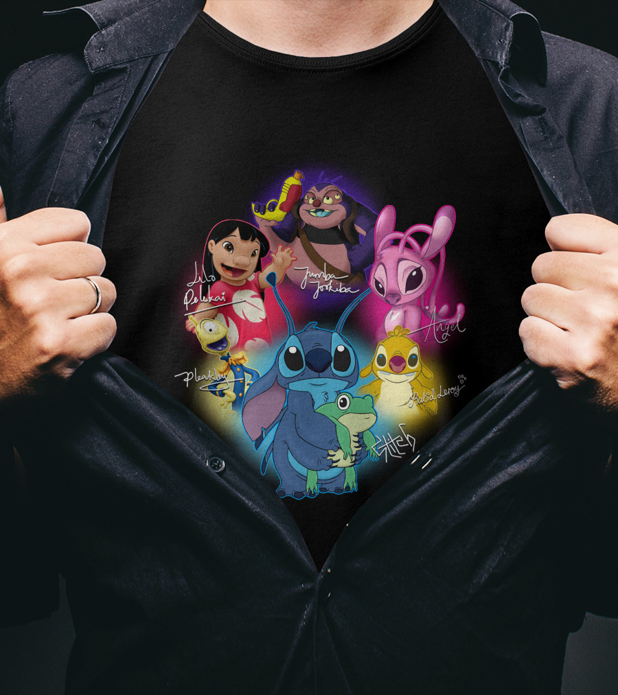Stit And Friend Lilo Pleakley Jumba Jookiba Angel Leroy 626 625 T-Shirt