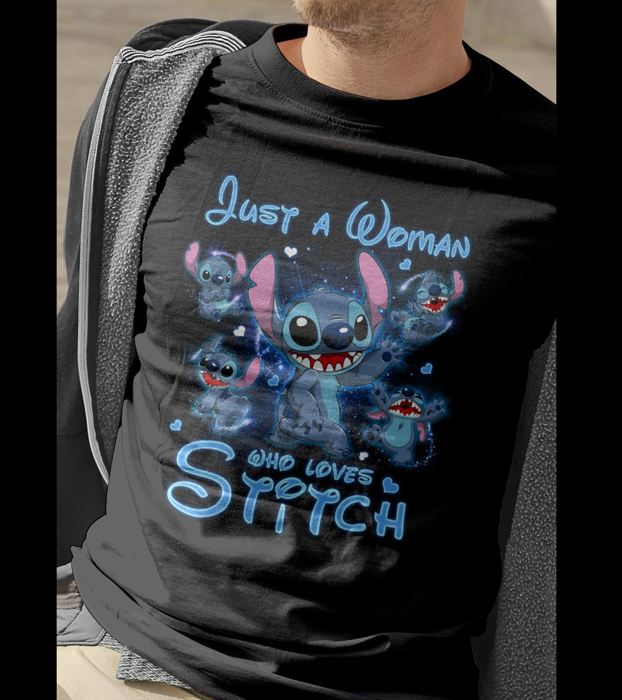 Just A Woman Who Loves Stitch T-Shirt
