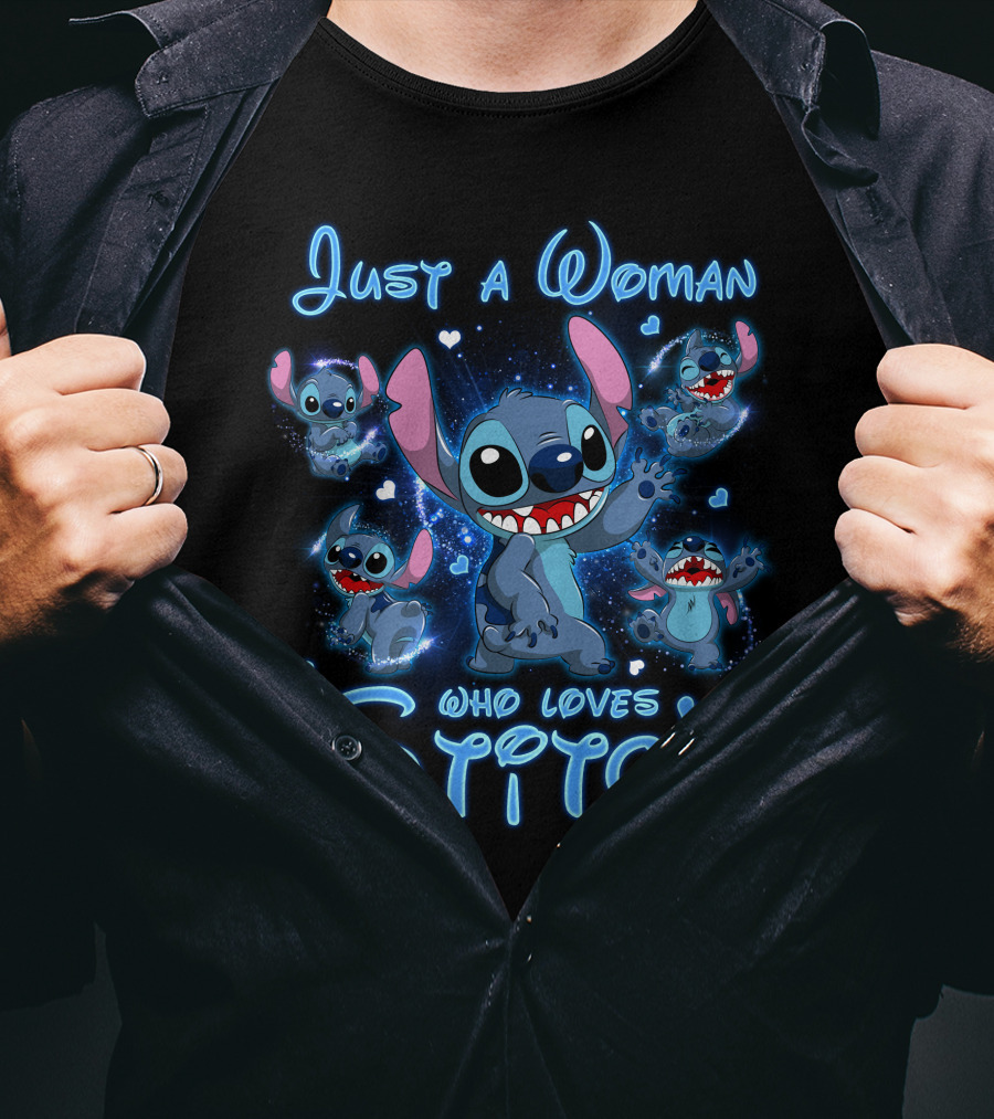Just A Woman Who Loves Stitch T-Shirt