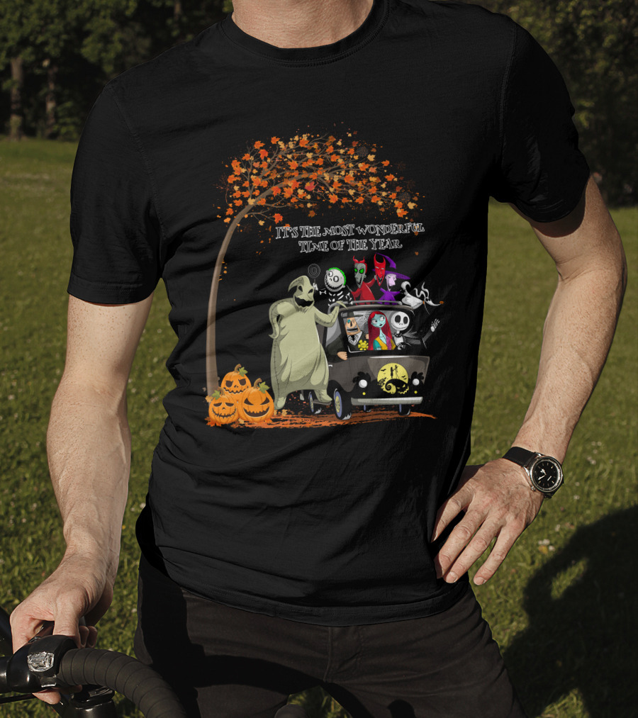 It's The Most Wonderful Time Of The Year Halloween Tree And Pumpkins T-Shirt
