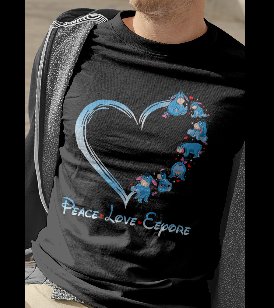 Peace Love Eeyore Heart T-Shirt