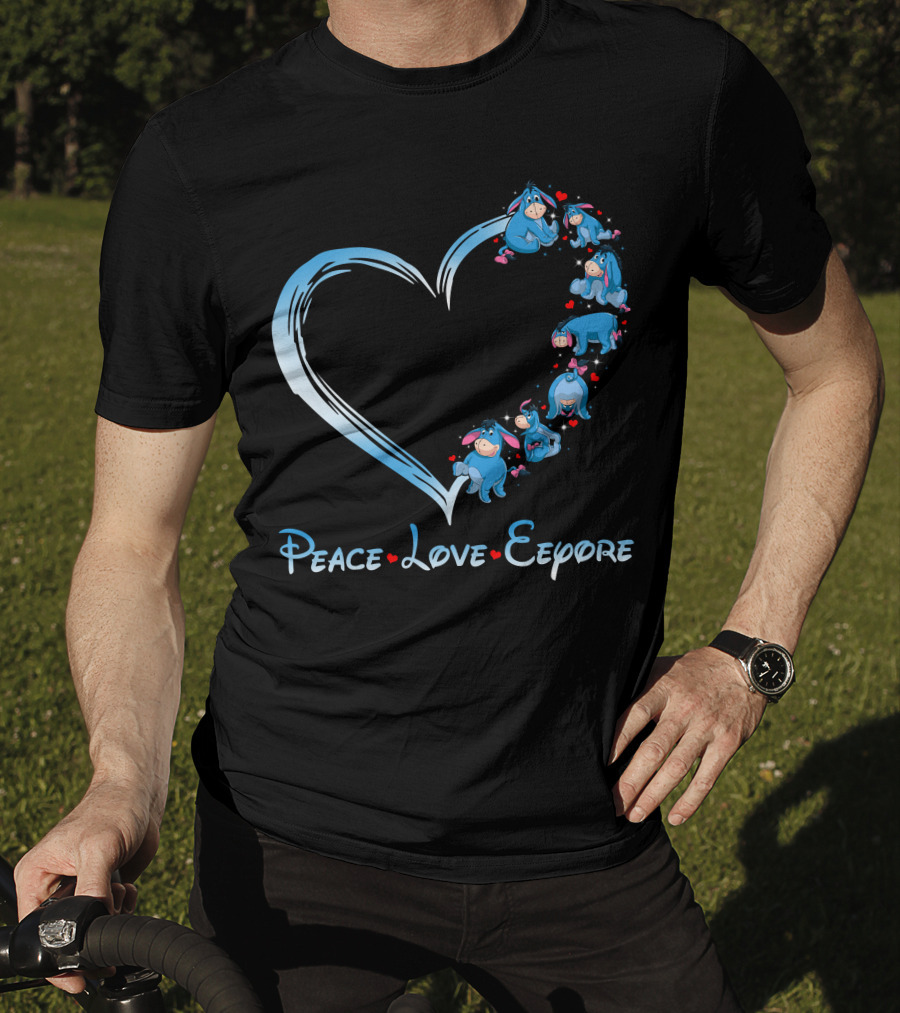 Peace Love Eeyore Heart T-Shirt