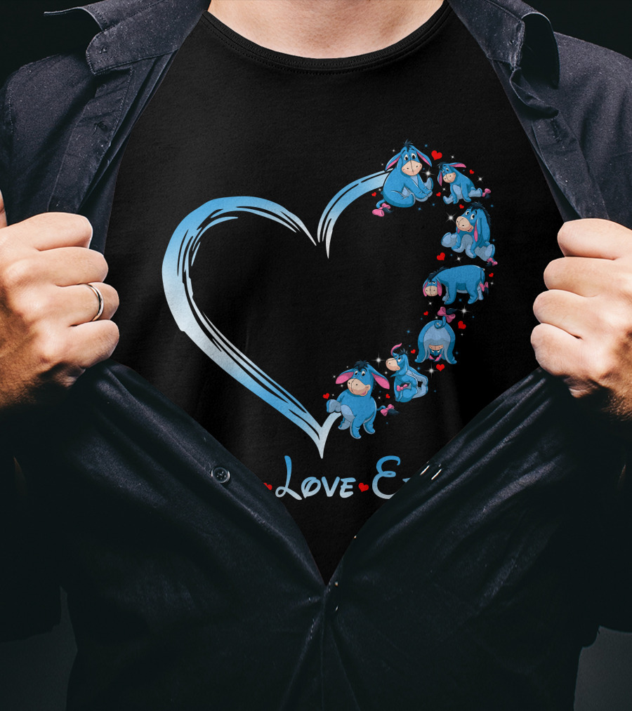Peace Love Eeyore Heart T-Shirt